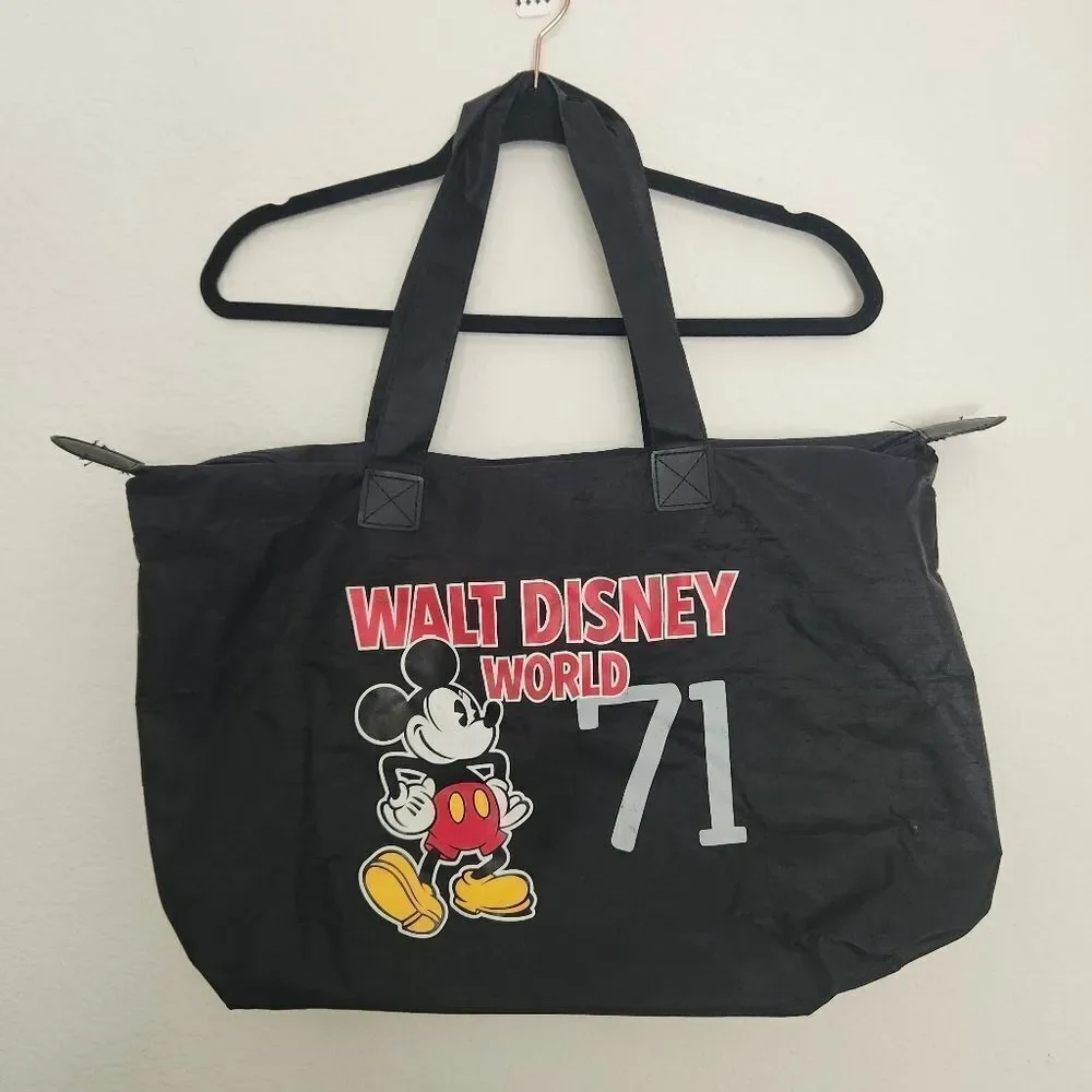Disney Authentic Park Merchandise Black Tote Mickey Mouse Walt Disney World 71